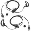 SUNDELY® 2 auricolari per radio Icom IC-V8 IC-F3G IC-F12 IC-F20 IC-F34G IC-F1000 IC-F2000 IC-F3011 IC-F3210D IC-F4029SDR IC-T70A IC-V80 Walkie Talkie 2 pin PTT G-shape Ear Clip Hook Appendiabiti