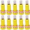 Telituny Connettore per collegamento a presa jack a banana Adattatore per montaggio a pannello in ABS in ottone di alta qualità per test elettrici di strumenti elettronici 10 pezzi 4 mm (Gialla)