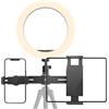 Cenawin Supporto treppiede per tablet, treppiedi per iPad con testa a sfera girevole da 1/4 per luce ad anello LED, adattatore treppiede con 2 supporti per iPad Pro Air Mini, tablet da 4,7-12,9