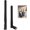 Zescyha 2 Pezzi Antenna WiFi RP SMA 2,4 GHz 5 GHz 5,8 GHz Bibanda 3 dBi, Antenna Dual Band Maschio per Router WiFi Telecamere IP di Sicurezza, Telecamera di Retromarcia, Adattatori USB, Droni FPV e più