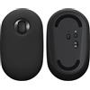 kwmobile Custodia Silicone Mouse Compatibile con Logitech Pebble Mouse Cover - Antipolvere - Case Morbida - Semitrasparente Nero