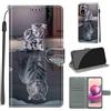 KENHONER Cover Compatibile con Xiaomi Redmi Note 10 4G / Note 10S, Premium Pelle PU Portafoglio Flip Libro Custodia per Redmi Note 10S [Protezione Completa] - gatto e tigre