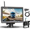 podofo Kit telecamera posteriore senza fili da 7 pollici Monitor 1080P HD, Podofo telecamera di backup senza fili per auto rimorchio camper camion bus, linee guida fai da te, BSD, IP68 impermeabile
