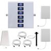 KKBSTR Amplificatore GSM Amplificatore Segnale Cellulare 6 Bande, Migliora il Tuo Segnale 2G/3G/4G/5G, Due Antenne Interne