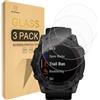 Mr.Shield Pellicola per Garmin fenix 7X/7X Solar/7X Sapphire Solar | 3-Pezzi Vetro Temperato 9H Durezza Protezione Schermo Senza Bolle Protettiva