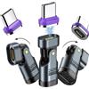 AUFU Adattatore magnetico USB C da 240 W [3 pezzi], girevole a 180°, tipo C, ricarica rapida, connettore magnetico, 48 V/5 A, USB C magnete per Phone 15 16 Pro Max, Pad 10 11 Mini 6 Air, Mac-Book Pro