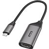 Lemorele Adattatore USB C HDMI(4K@30Hz), USB C HDMI con Alloggiamento in Alluminio e Cavo in Nylon, Adattatore HDMI Compatibile con MacBook Air/Pro M1, iPad M1, Cellulare, Switch, Windows e altro