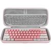 Geekria Custodia compatta al 60%, custodia rigida da viaggio per tastiera meccanica a 61 tasti, compatibile con SteelSeries Apex Pro Mini/New Apex 9 Mini, HyperX Alloy Origins 60 (rosa)