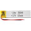 Liter energy battery Batteria 301048 LiPo 3.7V 120mAh 0.444Wh 1S 5C Liter Energy Battery per l'elettronica Ricaricabile Telefono Portatile Smartwatch Orologio GPS - Non adatto per Radiocomando 50x10x3mm (120mAh|301048)