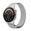 GIOPUEY Cinturini Compatibile con Watch 3, Cinturino in Acciaio Inossidabile Intrecciato [Magnetico] - Silver