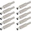 Be In Your Mind 10pcs Metallo 5.5x2.1mm DC Power Spina Maschio Presa Cavo Adattatore Connettore Maschio per Media Player Note Book Lettore MP3 Argento