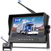 Hodozzy Telecamera Posteriore Digitale Senza Fili, 9 Pollici Monitor IPS Telecamera Retromarcia con Rilevamento dei Punti Ciechi Visione Notturna Impermeabile Registrazione per Camion Camper Furgone Hodozzy