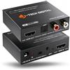 J-Tech Digital Estrattore audio HDMI 4K 60Hz e supporto ARC, da HDMI a RCA ottico compatibile con Dolby Digital DTS Stereo per console di gioco Blu-Ray laptop (JTECH-AE4KA)