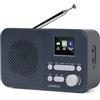 LEMEGA Radio DAB+ portatile con Bluetooth | Batteria ricaricabile con 15 ore di riproduzione o alimentazione | Display a colori Piccola radio DAB con sveglia, FM, 40 preset, jack per cuffie | LEMEGA