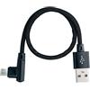 System-S Cavo Micro USB ad Angolo Destro a USB 2.0 Tipo A Angolo retto 20 cm