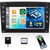 CAMECHO Android 15 Autoradio per Renault Megane 2 (2002-2009) con Bluetooth, doppio DIN navigatore satellitare da 7 pollici con touch screen, Mirror Link FM/RDS WiFi SWC e USB +Mic