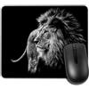 Yeuss Tappetino Per Mouse Rettangolare Leo Antiscivolo, Design In Stile Bianco E Nero, Tappetini Per Mouse Da Gioco Lion, Bianco Nero, 200 mm X 240 mm