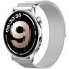 GIOPUEY Cinturini Magnetica Compatibile con OnePlus Watch Lite, Cinturino in Acciaio Inossidabile Intrecciato [Magnetico] - Silver