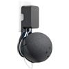 PlusAcc Supporto a spina per Dot 5 Gen e Google - Supporto da parete con gestione dei cavi integrata per nascondere i cavi, supporto per presa per soggiorno, camera da letto e cucina (nero)