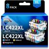 colorfly LC422XL LC-422 XL Cartucce compatibili con Brother LC-422VAL LC422 LC-422XL Cartucce per MFC-J5340DW MFC-J5345DW MFC-J5740DW MFC-J6540DW MFC-J6940DW MFC-J5340DWE MFC-J6540DWE (8 PEZZI)