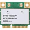 HISUEKIG Scheda di Rete Wireless 2.4G/5G Dual Band 2974M WiFi6 MU MIMO per PC con Mini PCIE, Veloce Ed Efficiente, Supporta Notebook, Piccoli Host, Macchine Tutto in, Macchine