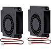 GDSTIME - Ventola di raffreddamento 4010, 24 V CC, 40 mm, 40 x 10 mm, ventola turbo, 9500 giri/min, per la dissipazione del calore (confezione da 2 pezzi)