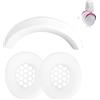 Umvowuxa Cloud II - Auricolari di ricambio compatibili con cuffie Kingston HyperX Cloud II, copricapo, protezione per le orecchie, morbido silicone, accessori per cuffie (bianco)