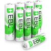 EBL AAA AA Pile Ricaricabili 1.2V Ni-MH Combinate, Confezione 4 X 2800mAh AA Batterie Ricaricabili & 4 X 1100mAh AAA Batterie Ricaricabili