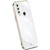 RankOne La Custodia del Telefono è Adatta per HUAWEI P30 Lite (6.15 Inches), Case per Cellulare in Silicone con Telaio Galvanico - Bianco