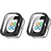 QINOUK Cover Rigida per Honor Choice Haylou Watch con Vetro Temperato, [2-Pack] Cover Protettiva Antigraffio Case Compatibile con Honor Choice Haylou Watch-Nero