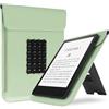 VOVIPO Borsa di Custodia per 6.8 7 Kindle Paperwhite(11th/12th Generazione), sacchetto di copertura protettiva con ventosa in silicone e supporto multi-angolo per 7 Kindle Colorsoft -Verde