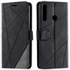 SONWO Cover per Huawei P40 Lite Flip Caso in PU Pelle Case Cover Portafoglio Custodia per Huawei P40 Lite E, [Kickstand] [Slot per Schede], Nero