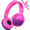 Rockpapa 982 Folletti Cuffie con Microfono, Regolabile, Cuffie per Compressa PC iPod iPad iPhone Samsung Galaxy Huawei Telefono Smartphone in Auto/Aeroplano, Rosa