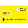 Things Mobile SIM Card per FITNESS SMARTWATCH - Things Mobile - con copertura globale e rete multi-operatore GSM/2G/3G/4G LTE, senza costi fissi, senza scadenza e tariffe competitive con 10 € di credito incluso