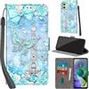 Haninsuze Cover per Motorola Moto G54 5G, Torre | Pelle PU Portafoglio, Porta Carte, Magnetica, Libro, Antiurto Custodia
