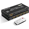 BolAAzuL 8K HDMI 2.1 Switch 5 in 1 Out, 8K @ 60Hz, 4K 120Hz, 2K 144Hz, HDR, 48Gbps, CEC, Dolby Vision, per Xbox Series X