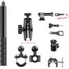 NEWFUN Supporto per Videocamera, Accessorio per insta360 x4, Kit per Moto per insta360 x4, X3, X2 Rotazione di 360 Gradi, Supporto per Moto, Compatibile con Più Dispositivi