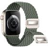 AidorMax Compatibile con Cinturino Apple Watch 49mm 46mm 45mm 44mm per Uomo Donna - Cinturini Intrecciato con Chiusura Magnetica Regolabile per Series 10 9 8 7 6 5 4 SE Ultra (Verde Oliva)