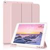 GKABXY Custodia per iPad di 9ª generazione 2021/8ª Gen 2020/7ª Gen 2019 10.2 pollici con portapenne, retro morbido TPU ultra sottile leggera Smart Cover Auto Sleep/Sveglia con per iPad 10.2, Rosa