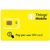 Things Mobile SIM Card a consumo Things Mobile per IoT e M2M con copertura globale e rete multi-operatore GSM/2G/3G/4G LTE, senza costi fissi, senza scadenza e tariffe competitive, con 10 € di credito incluso