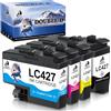 DOUBLE D LC427 Cartucce d'inchiostro Compatibile per Brother LC 427 LC427XL per Brother MFC-J6955DW MFC-J6957DW MFC-J6959DW HL-J6010DW MFC-J5955DW（1BK/1C/1M/1Y）