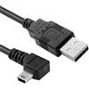 JSER Cavo dati maschio da mini USB tipo B, 5 pin, maschio, angolato a destra di 90 gradi a USB 2.0 maschio, con ferrite di 3 m, Xiwai.