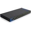 Linksys LGS116P - Switch POE di rete non gestito a 16 porte Gigabit con 8 porte POE+ da 80 W, ideale per aziende, casa, ufficio, sorveglianza IP, hub switch Ethernet con alloggiamento in metallo,
