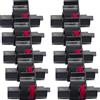 dogepro 10 Pcs IR-40T Nastro, Rullo di Inchiostro del Nastro ABS POM Rullo Inchiostro per Calcolatrice Stampante Macchina da Scrivere IR-40T -Nero/Rosso #4191A001