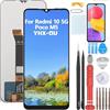 YHX-OU 6.58'' Nero Schermo per Xiaomi Redmi 10 5G / Poco M4 4G /5G LCD Display Touch Screen Digitizer Ricambio Assembly con Utensili Inclusi E Vetro temperato