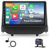 Hodozzy 2G 64G Android Autoradio per Ford Ecosport 2013-2017 Radio Wireless Carplay Android Auto, 9 Pollici Touch Screen, Navi GPS WiFi Bluetooth FM RDS con Retrocamera 2 Din Radio per Ford Ecosport