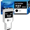 Oritdge 727 Cartuccia d'inchiostro 300ML per Cartucce d'inchiostro HP 727 C1Q12A Sostituzione per HP DesignJet T1530 T2500 T920 T930 T1500 (1x Nero Opaco)