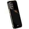 RankOne La Custodia del Telefono è Adatta per Samsung Galaxy A32 4G (6.4 Inches), Case per Cellulare in Silicone con Telaio Galvanico - Nero