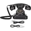 Ejoyous Telefono Fisso Vintage, Telefono Retrò Classico con Filo, Elegante Telefono da Scrivania Europeo Vecchio Stile con Pulsante a Disco per Decorazione Camera da Letto