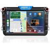 CAWELL Autoradio per VW Golf 5 6 T5 Polo Sharan Passat Tiguan, [Android 14.0 4GB+64GB 2.0Ghz] CAWELL Radio Doppio DIN con 4G/Navi/Bluetooth (20,3 cm, 2,0GHz, 8-Core Android 14 con DAB)